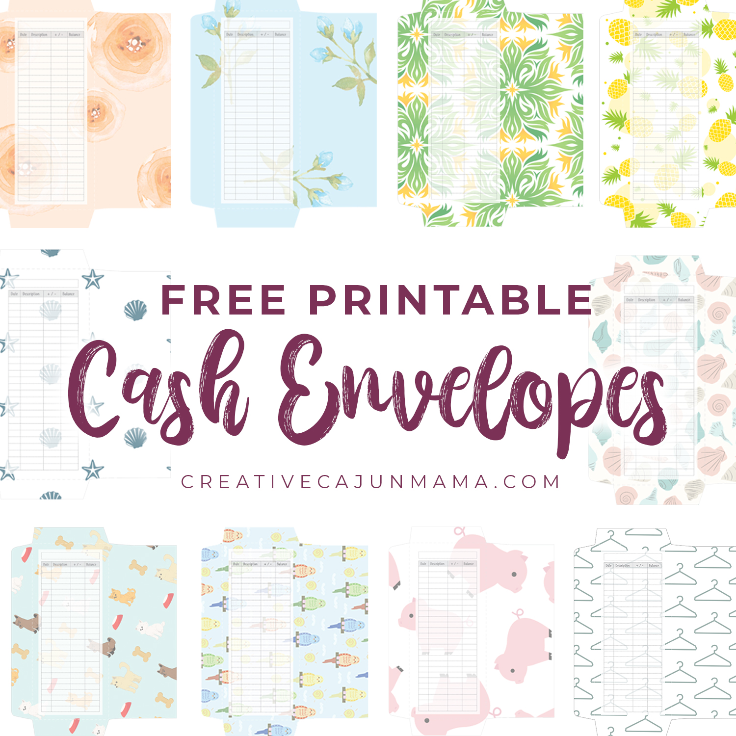 Take Control Of Your Spending Using Cash Envelopes Free Printable Envelopes Creative Cajun Mama